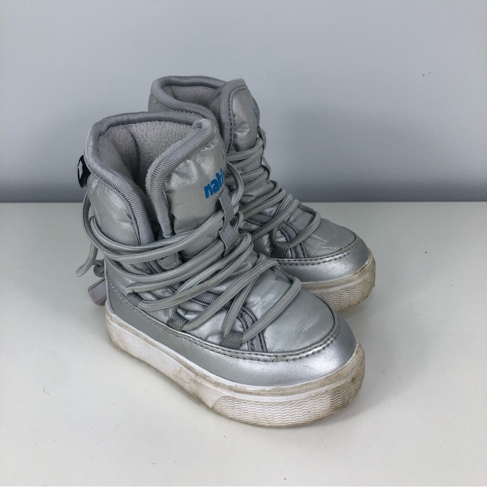 NATIVE girls silver winter boot
